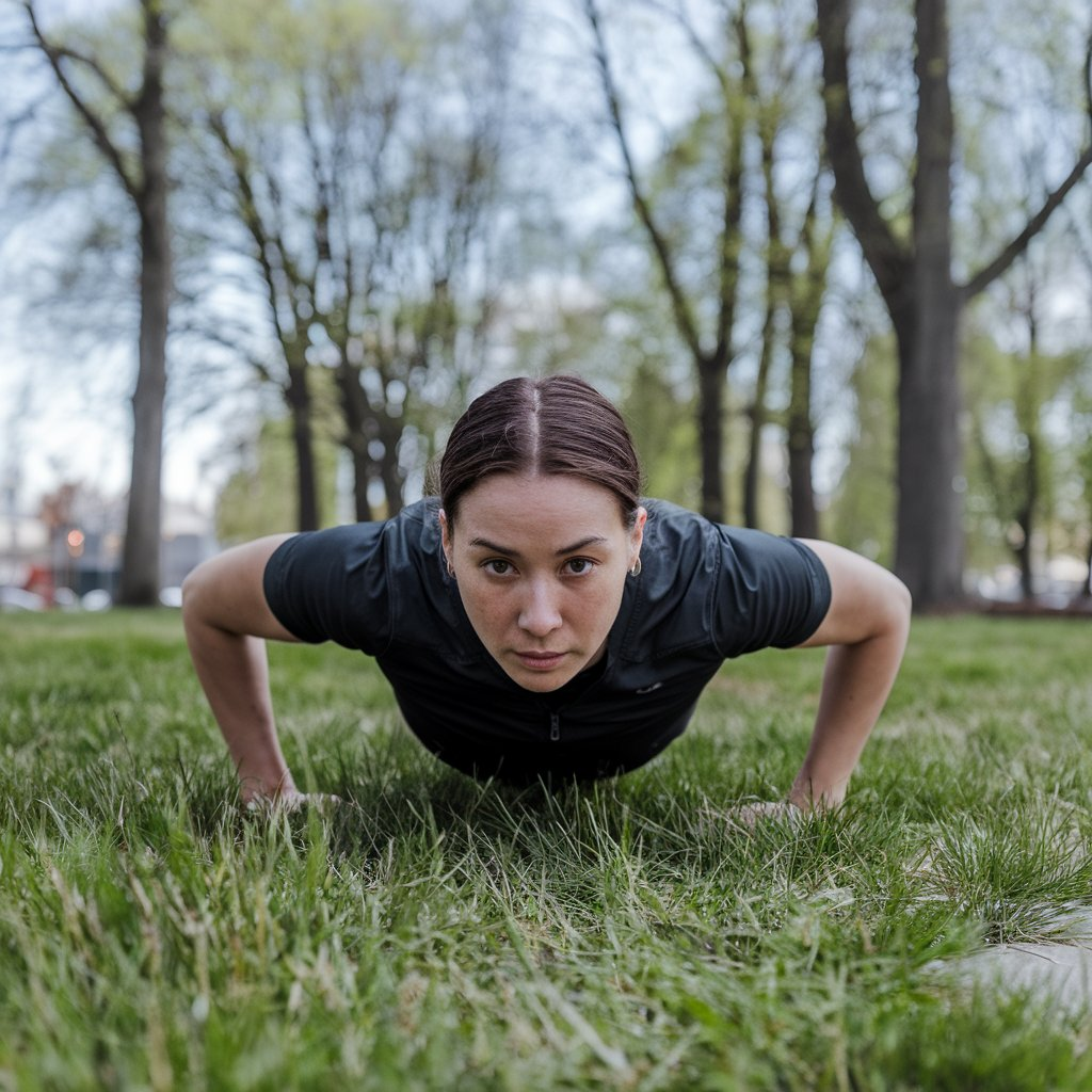 Person practicing daily habits for success outdoors with a calm expression